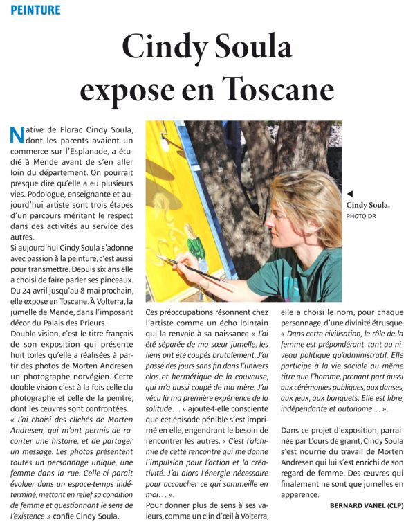 Article de presse Cindy Soula